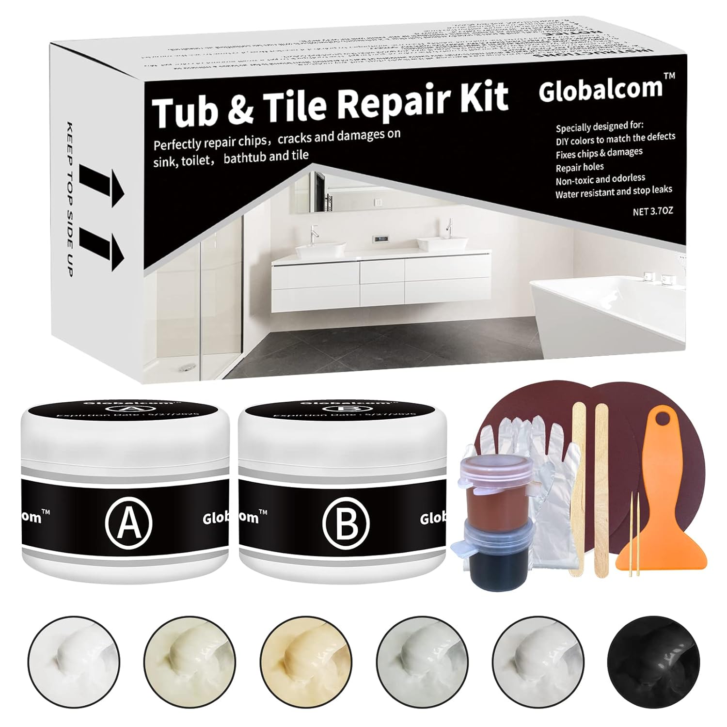 Tub and Fiberglass Shower Repair Kit (Color Match)