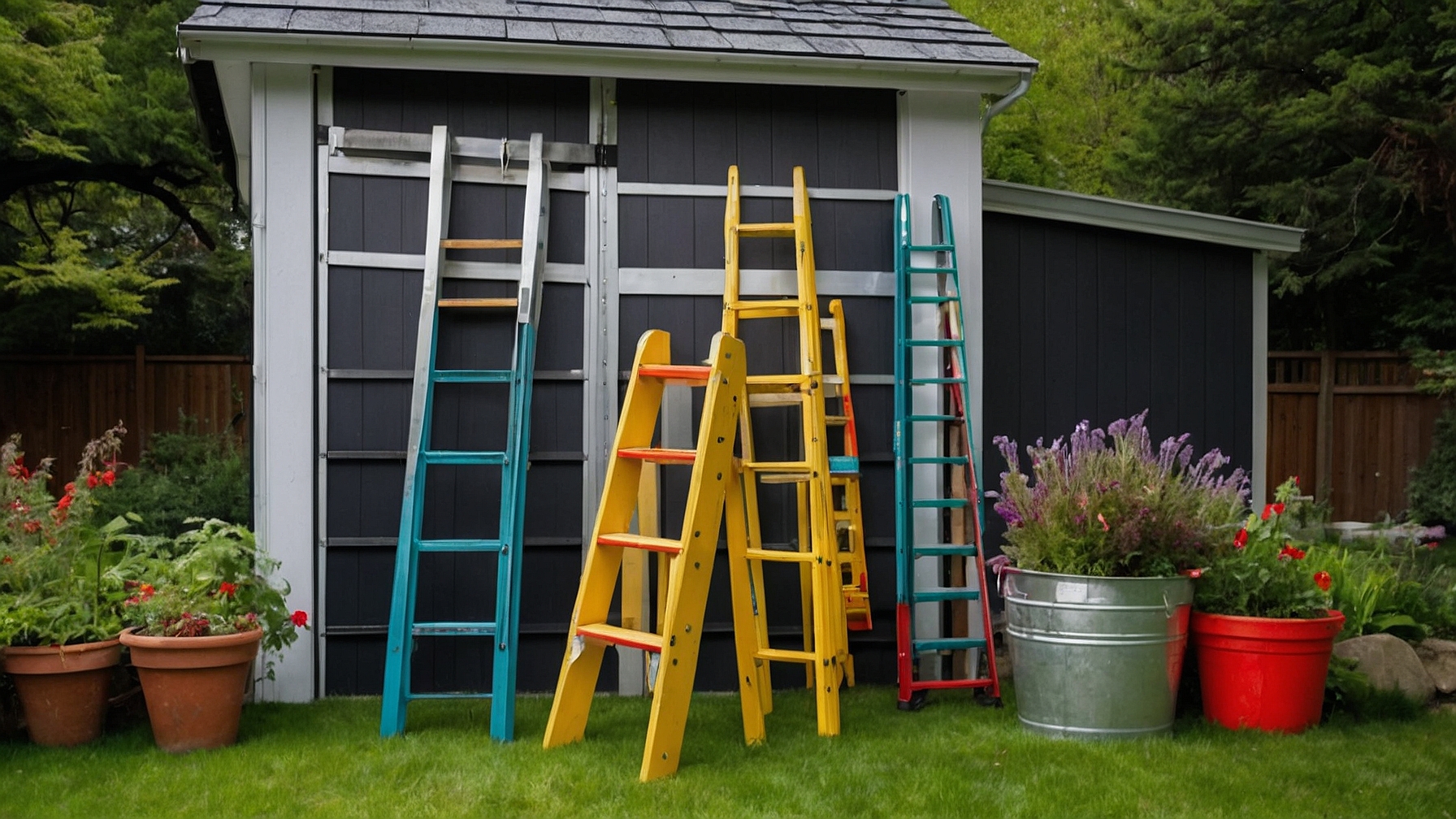 storing a ladder outside