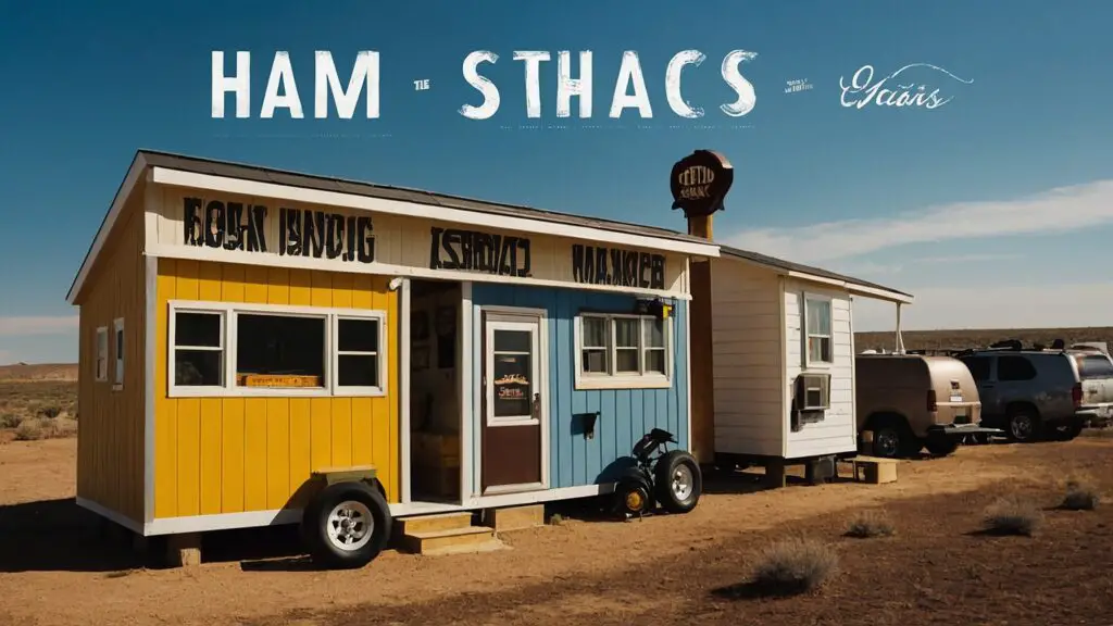 A collage showcasing diverse ham shack designs, from vintage and minimalist to family-friendly, highlighting the creativity of the ham radio community.
