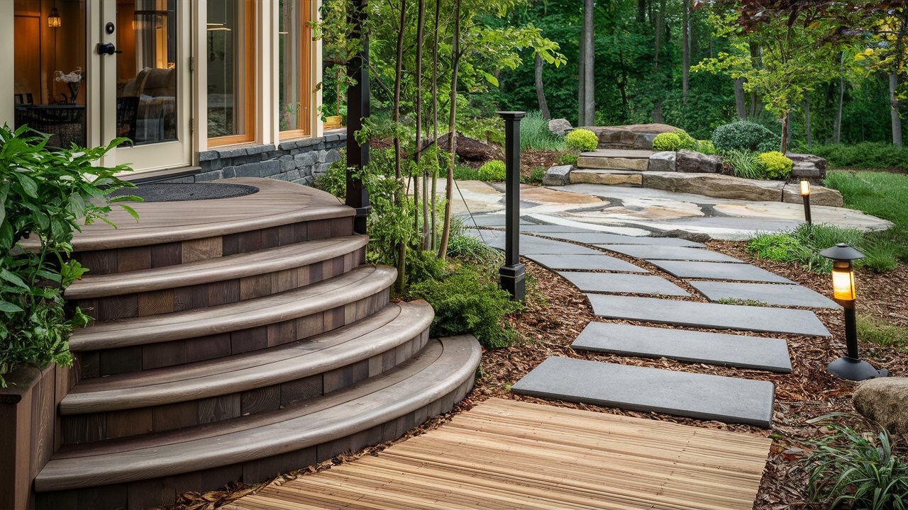 Eco-Friendly Deck Options for Constructing Sustainably Cozy Backdoor Patio Steps