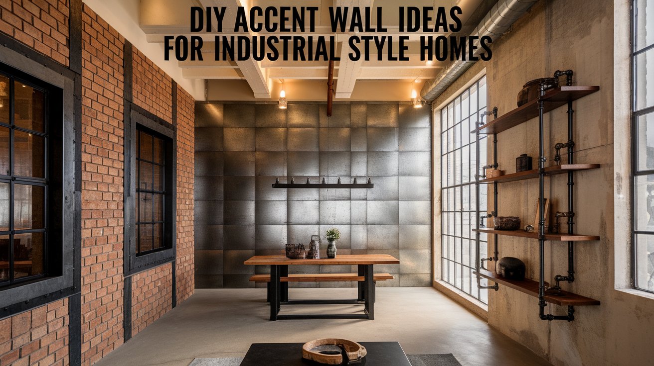 DIY Accent Wall Ideas Material Use for Industrial Style Homes