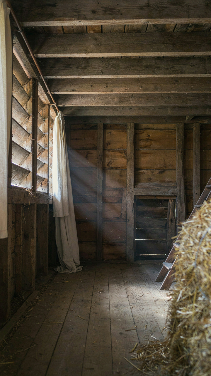A barn loft shows high and low vents for effective cross ventilation.