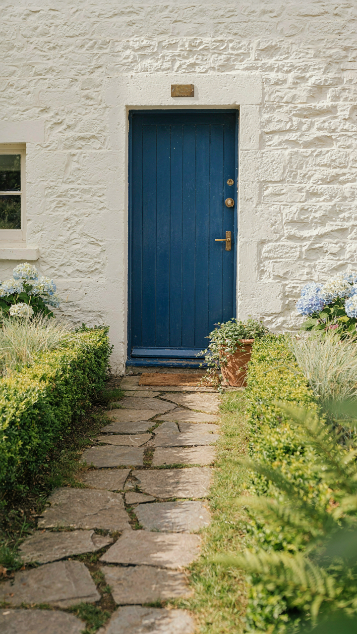 A distinct, private entry door to a small, separate mother in law cottage.