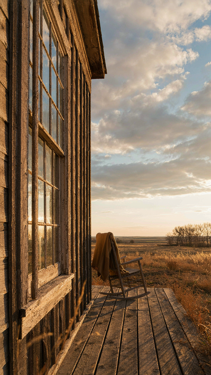 Deep-set prairie style windows on a building exterior, casting shadows.