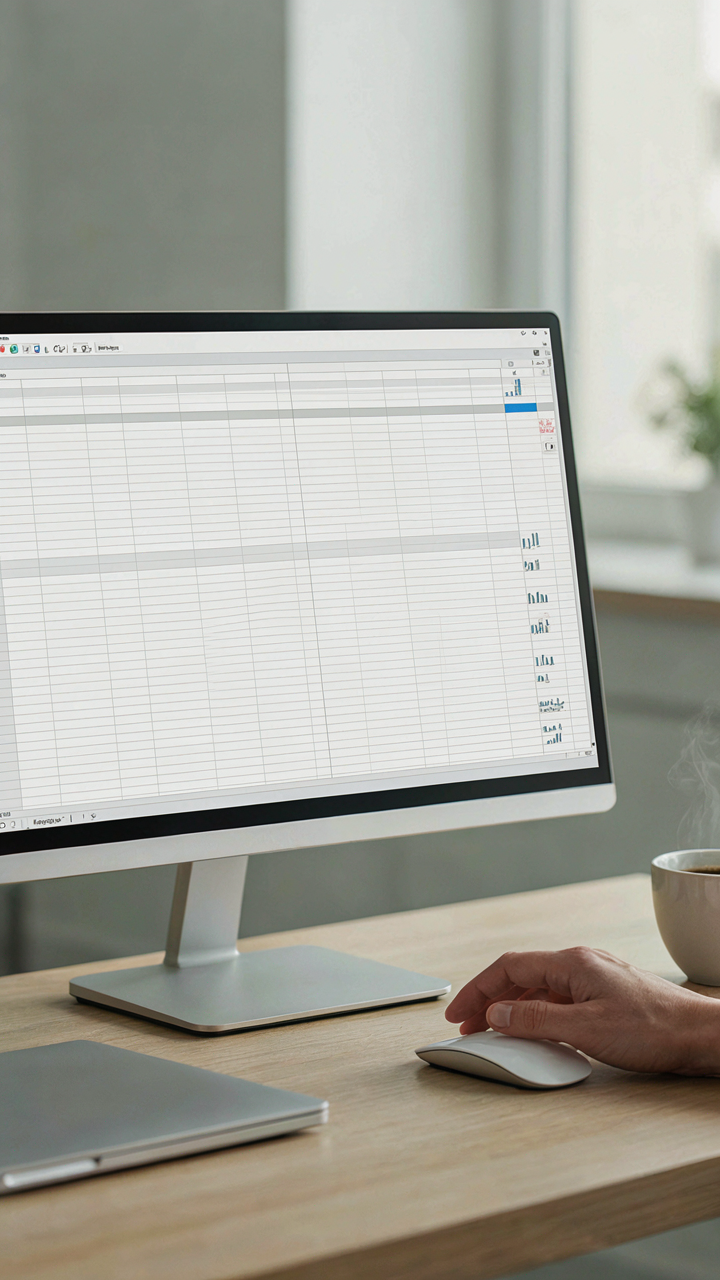 A spreadsheet on a computer screen details cost categories for a mother in law cottage.